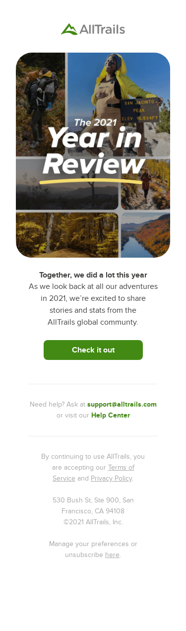 It’s here: The 2021 AllTrails Year in Review