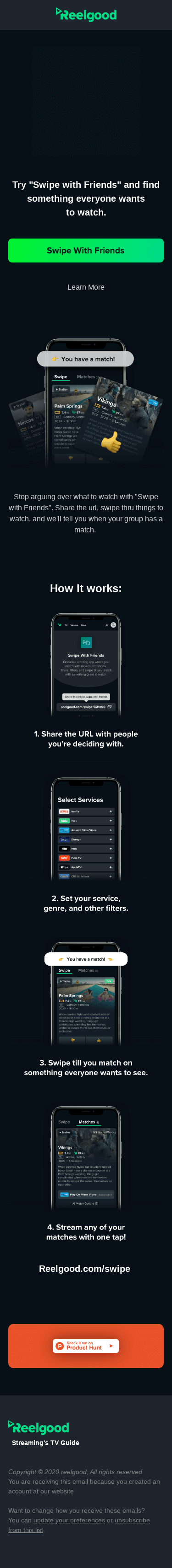 It's like Tinder... for movies and TV.