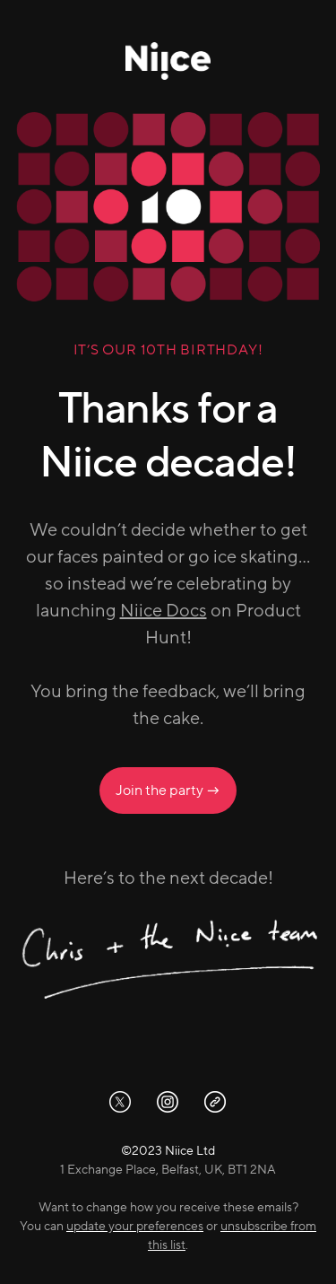 🎂 It’s Niice’s 10th birthday!