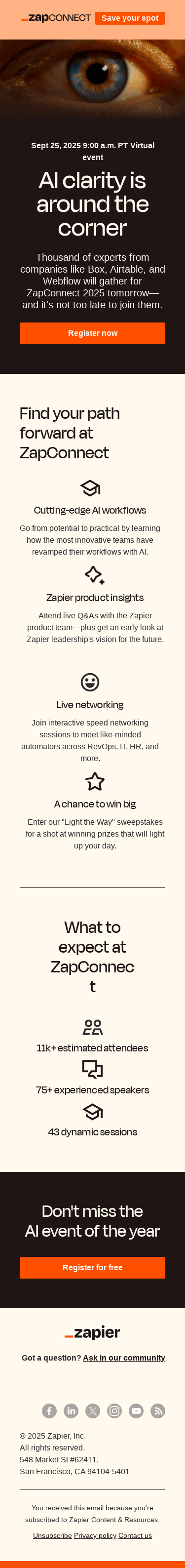 It's not too late: Join us at ZapConnect 2025 tomorrow