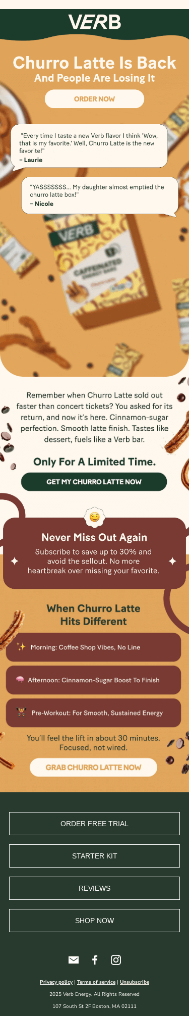 It's official: Churro Latte is BACK! ☕