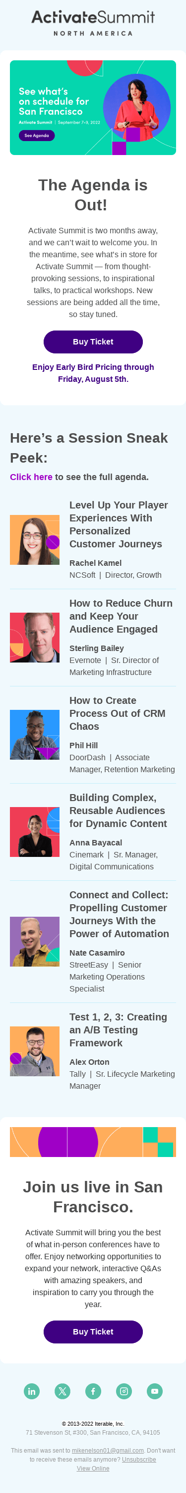 It’s out! Check out the agenda for Activate Summit.