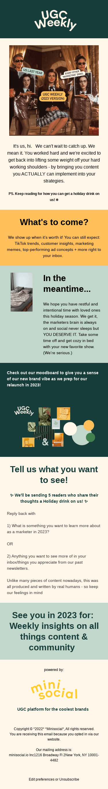 It's us, hi. (we brought free drinks) 👋