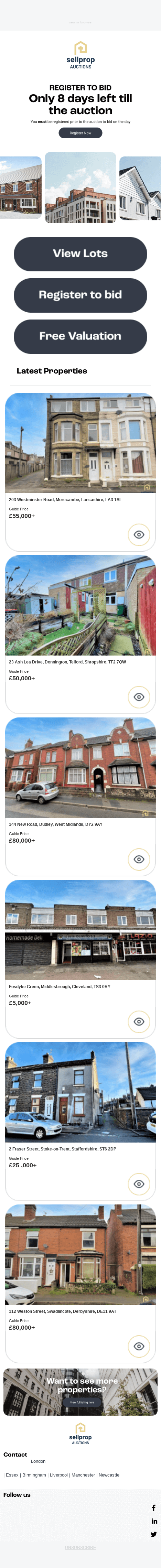 January 26th Auction - Register to bid now