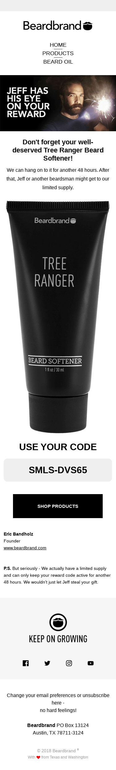 Jeff has his eyes on your reward…