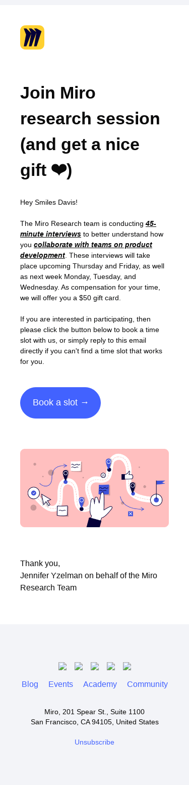 Join a Miro Research session and get a $50 gift card!