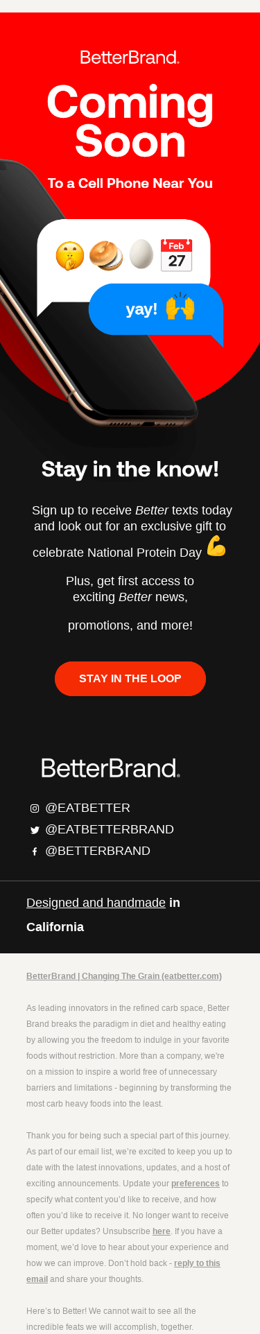 📲 Join BB’s SMS Club