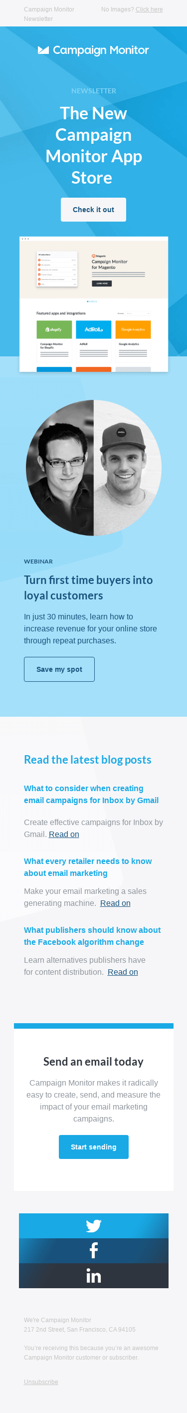 July News: The New Campaign Monitor App Store | Join Our Webinar with Shopify