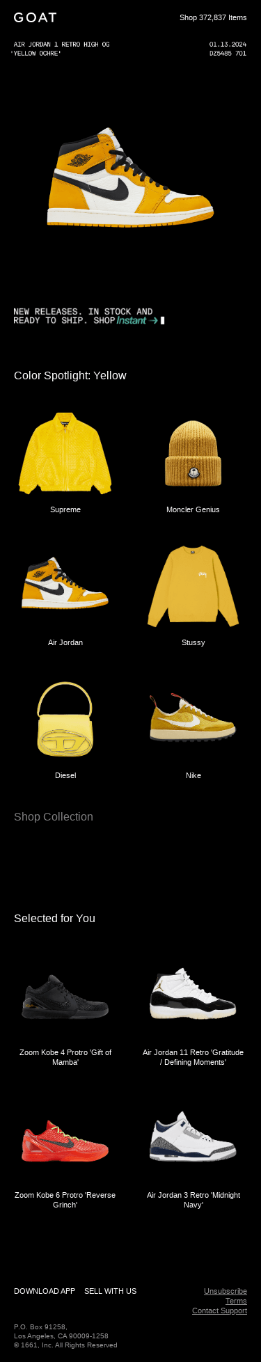 Just Dropped: Air Jordan 1 Retro High OG 'Yellow Ochre'