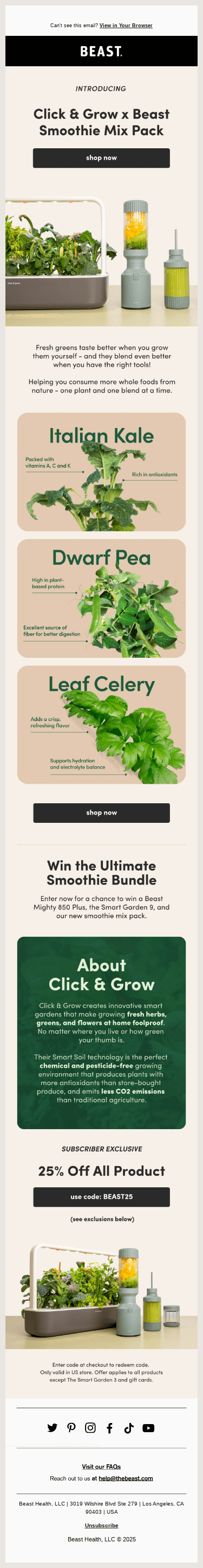 Just LAUNCHED! 🌱 Grow your smoothie at home