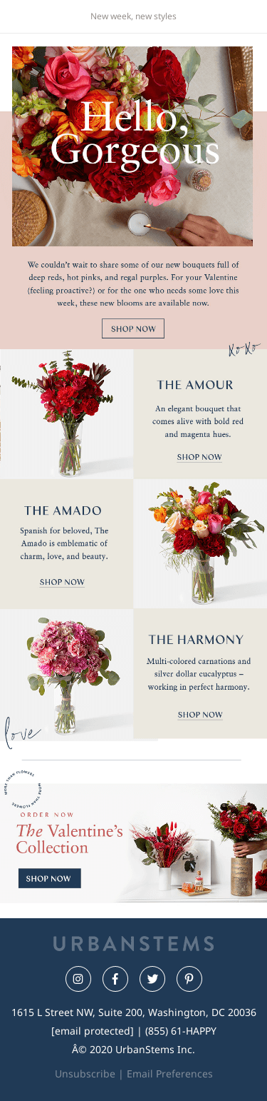 Just launched: New bouquets 