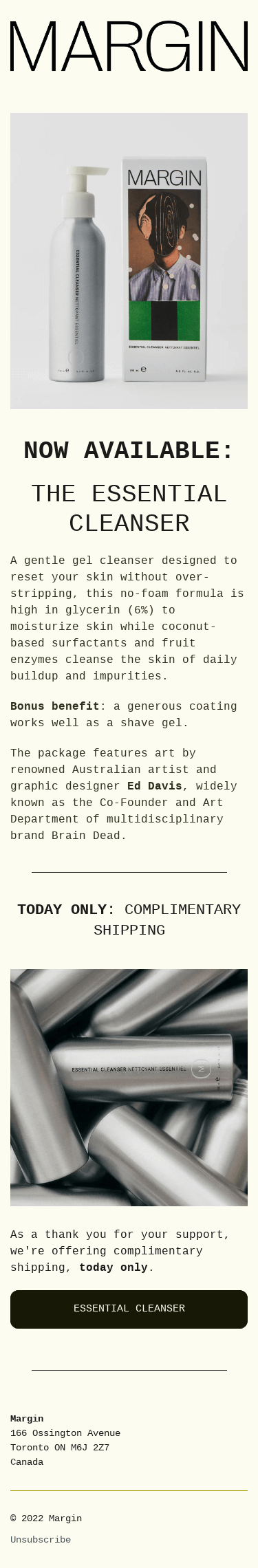 JUST LAUNCHED: THE ESSENTIAL CLEANSER