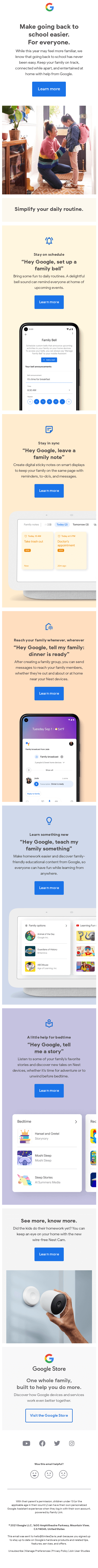 Keep your family on track with Google