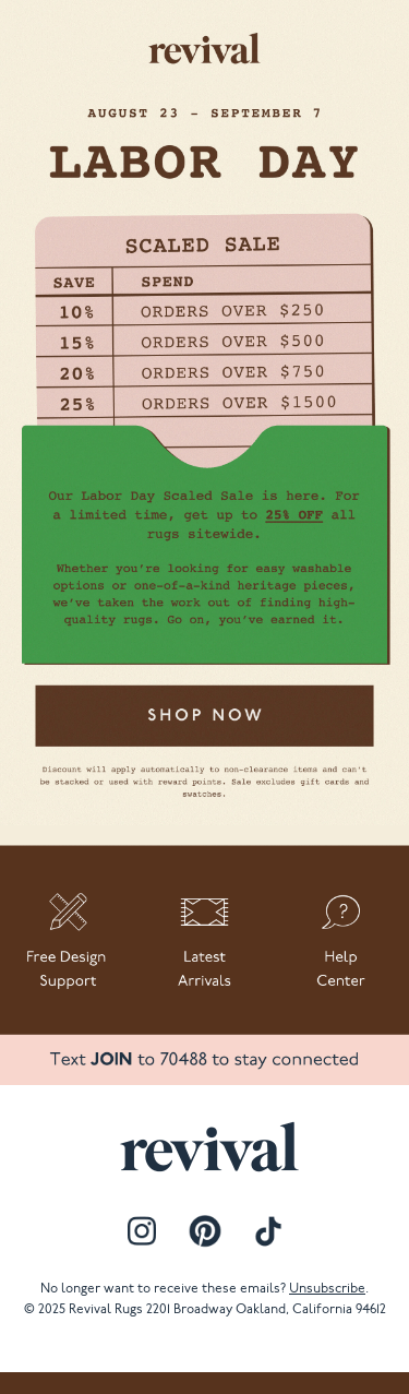 Labor Day Scaled Sale