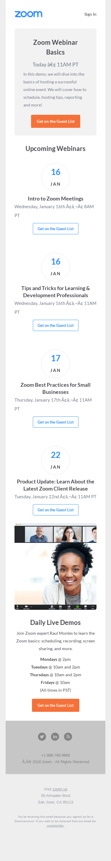 [Last Call] Zoom Webinar Basics