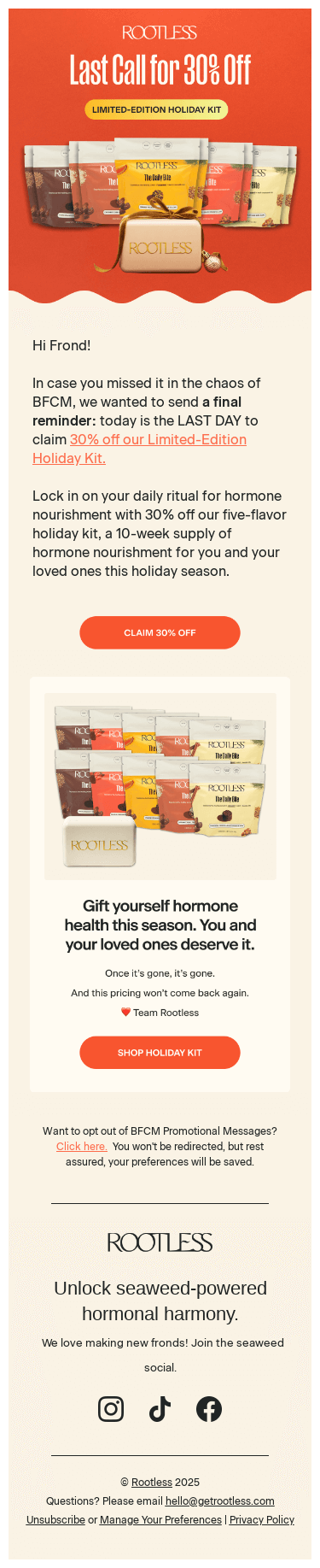 Last Chance! 30% Off Holiday Kit 🎁