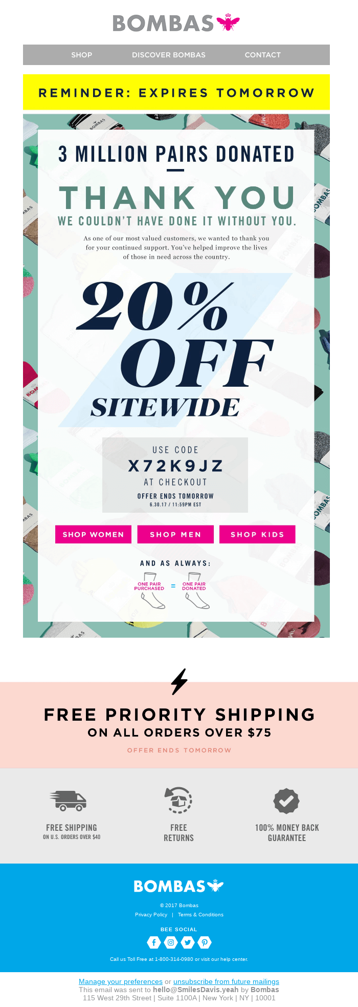 Last Chance: A 20% Off Thank You