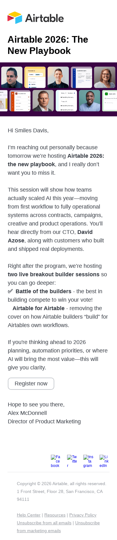 Last chance—Airtable 2026: the new playbook is almost here! 