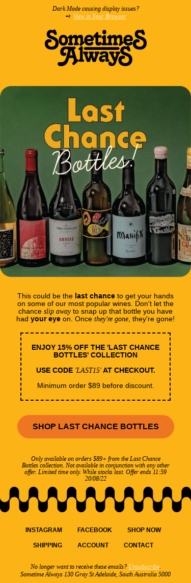 Last Chance Bottles Sale ➺ Take 15% Off