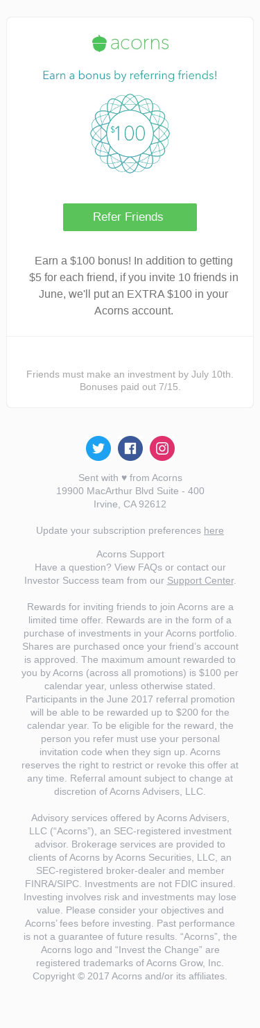 Last Chance to Earn your $100 Bonus