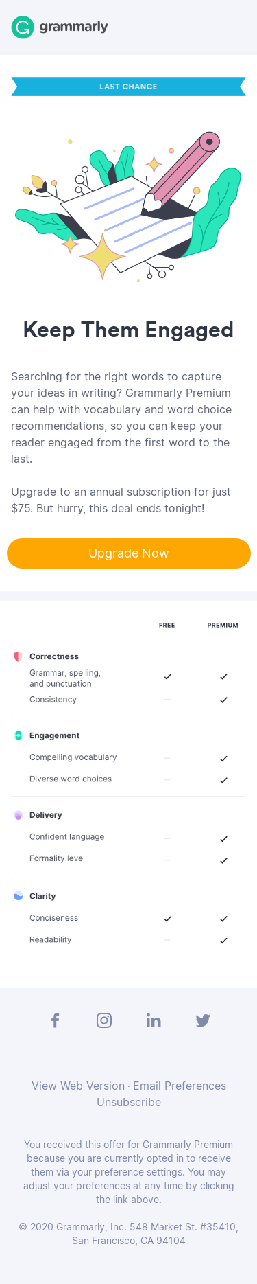 Last chance to save $64.95 on Grammarly Premium