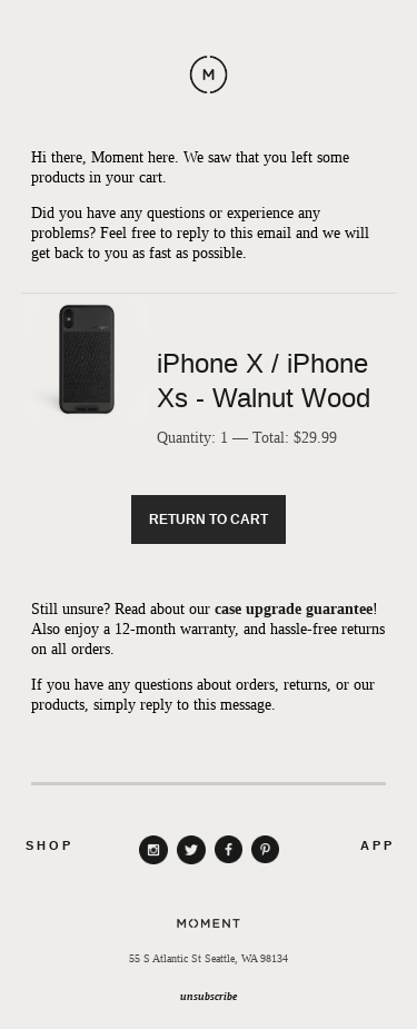 Leave something behind?