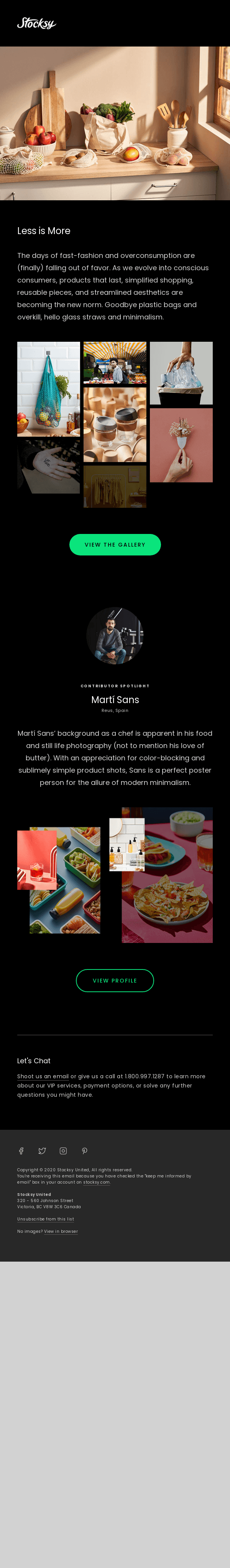 Less is more in 2020