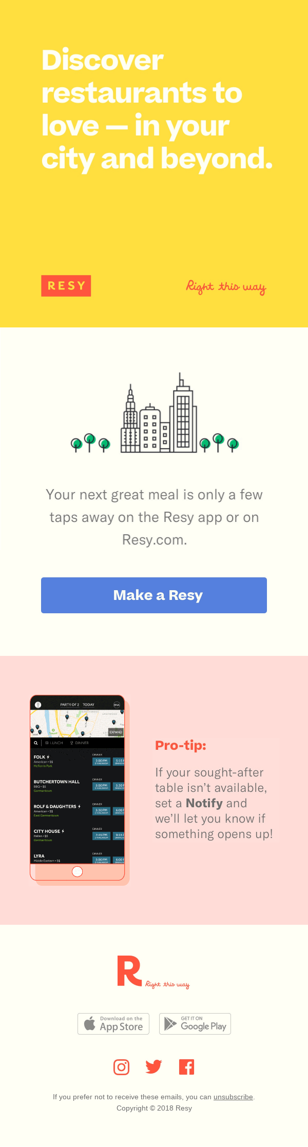 Let us help you make your first Resy 