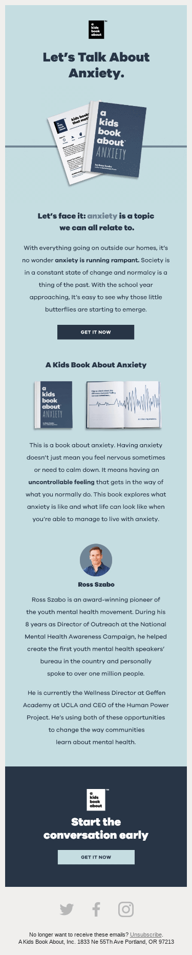 Let’s talk about anxiety.