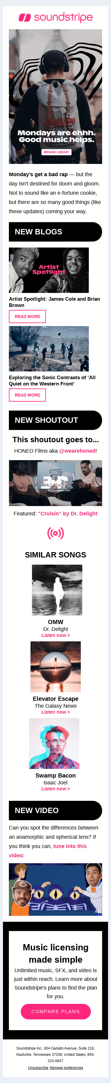 Let's talk music recs, anamorphic vs. spherical lenses, and more 🎶