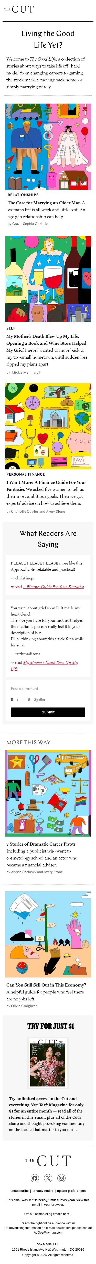 Living the Good Life Yet?