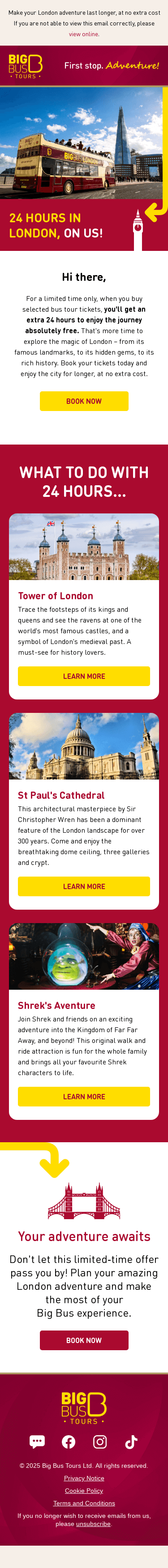 London is calling - get 24 hours on us! 🎉