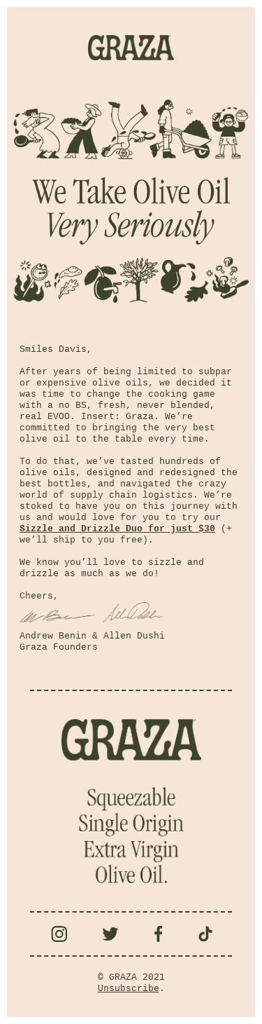 Made by people who take olive oil very seriously