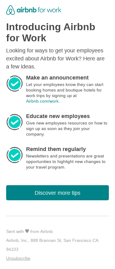Make employees happier with Airbnb for Work