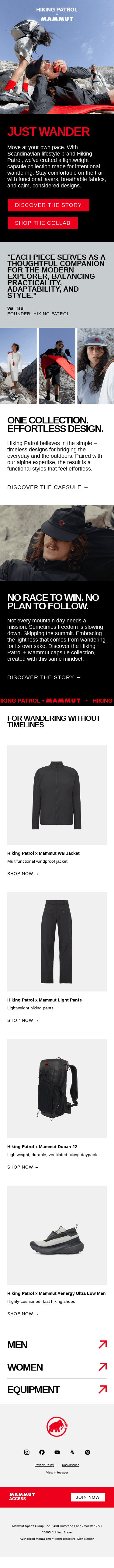 Introducing: Hiking Patrol + Mammut 🚶‍➡️💭