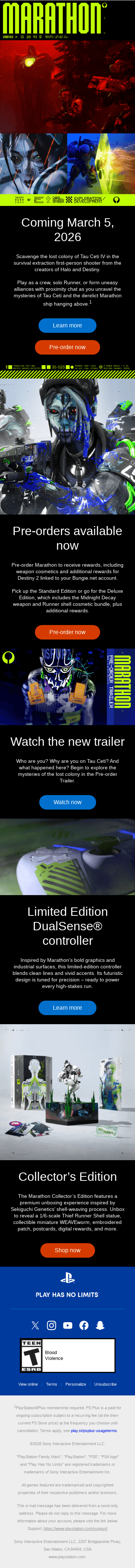 Marathon releases March 5, 2026 | Pre-order now