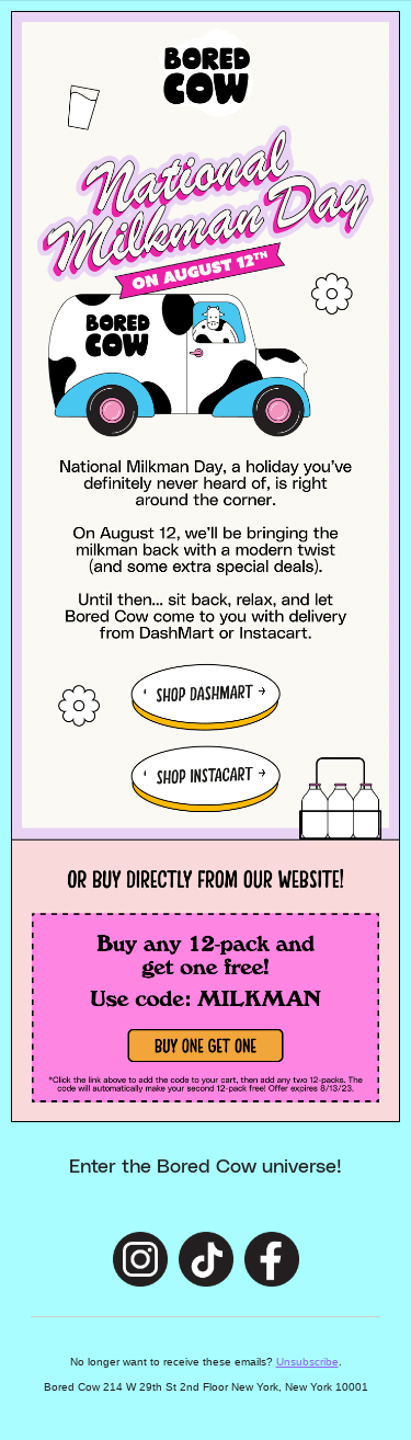Mark. Your. Calendars. 🚚🥛🧑