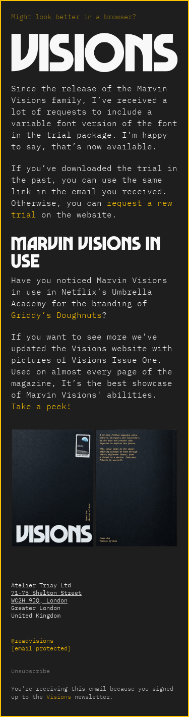 Marvin Visions Variable Font Trial