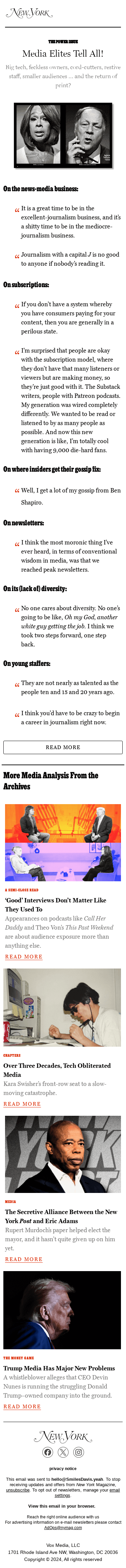 Media Elites Tell All!