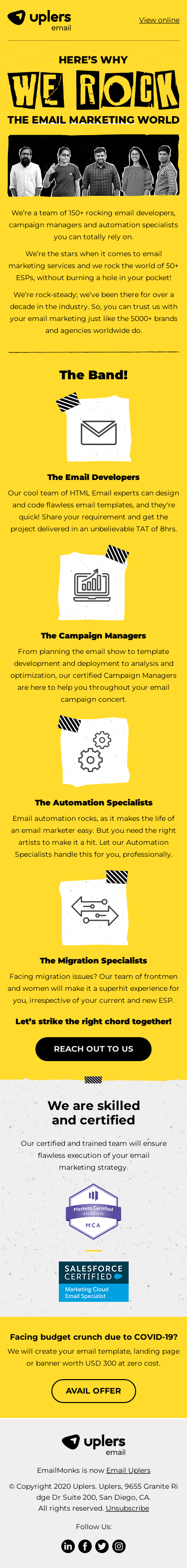 Meet our rockstar email experts