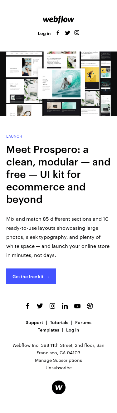 Meet Prospero: a free UI kit for ecommerce