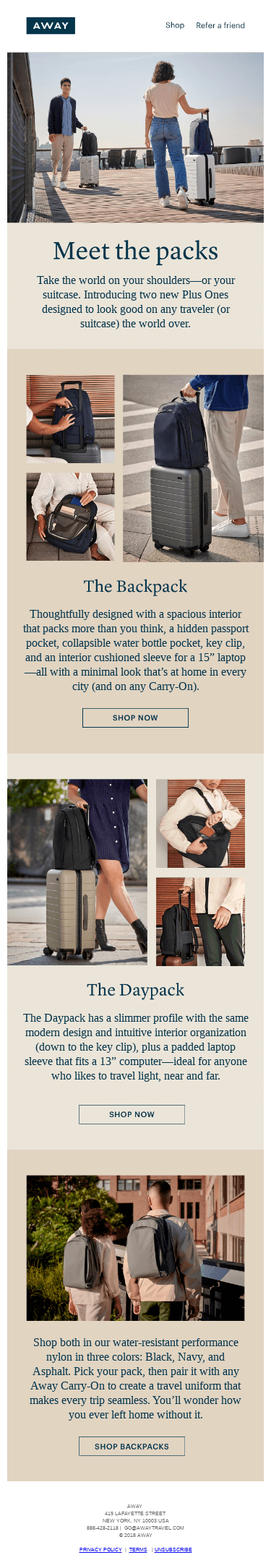 Meet the backpacks: two new options for your travel uniform