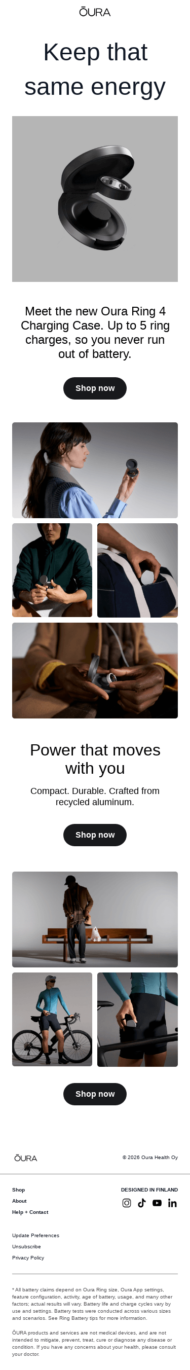 Meet the new Oura Ring 4 Charging Case