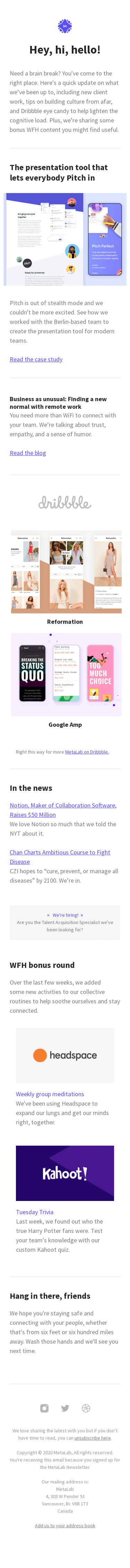 MetaLab Quarterly: Pitch, Reformation, and...trivia!