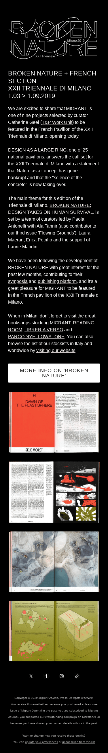 Migrant Journal at the XXII Triennale di Milano 2019