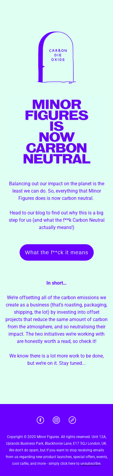 Minor Figures is now carbon neutral!
