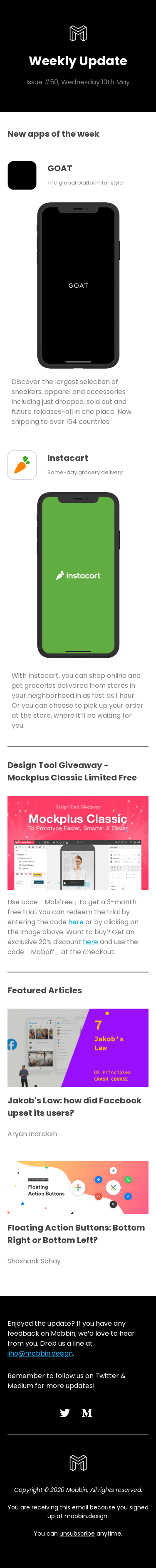 Mobbin Weekly Update