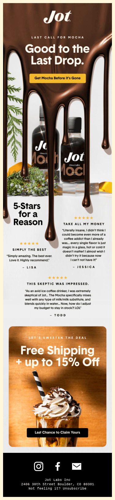 Mocha is almost gone