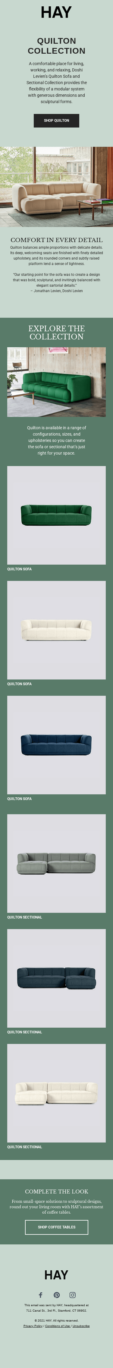 Modular comfort: Shop the Quilton Sofa and Sectional