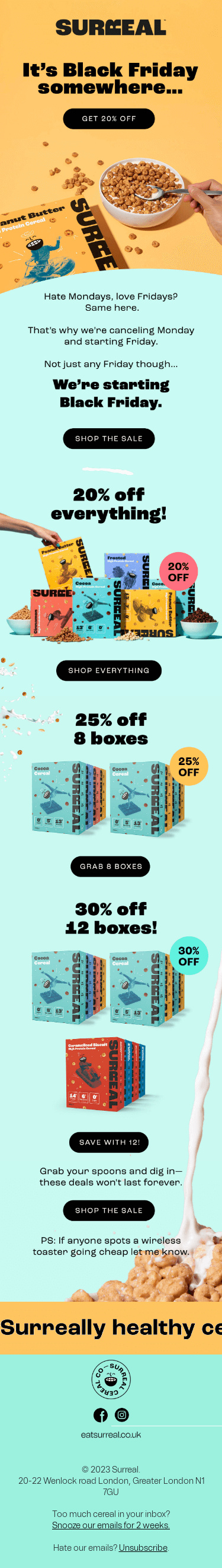 Monday is cancelled.